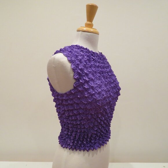 Women F.C One Size Fits Most Bubble Crinkle Popcorn Sleeveless Stretchy Tank Top - Picture 2 of 5